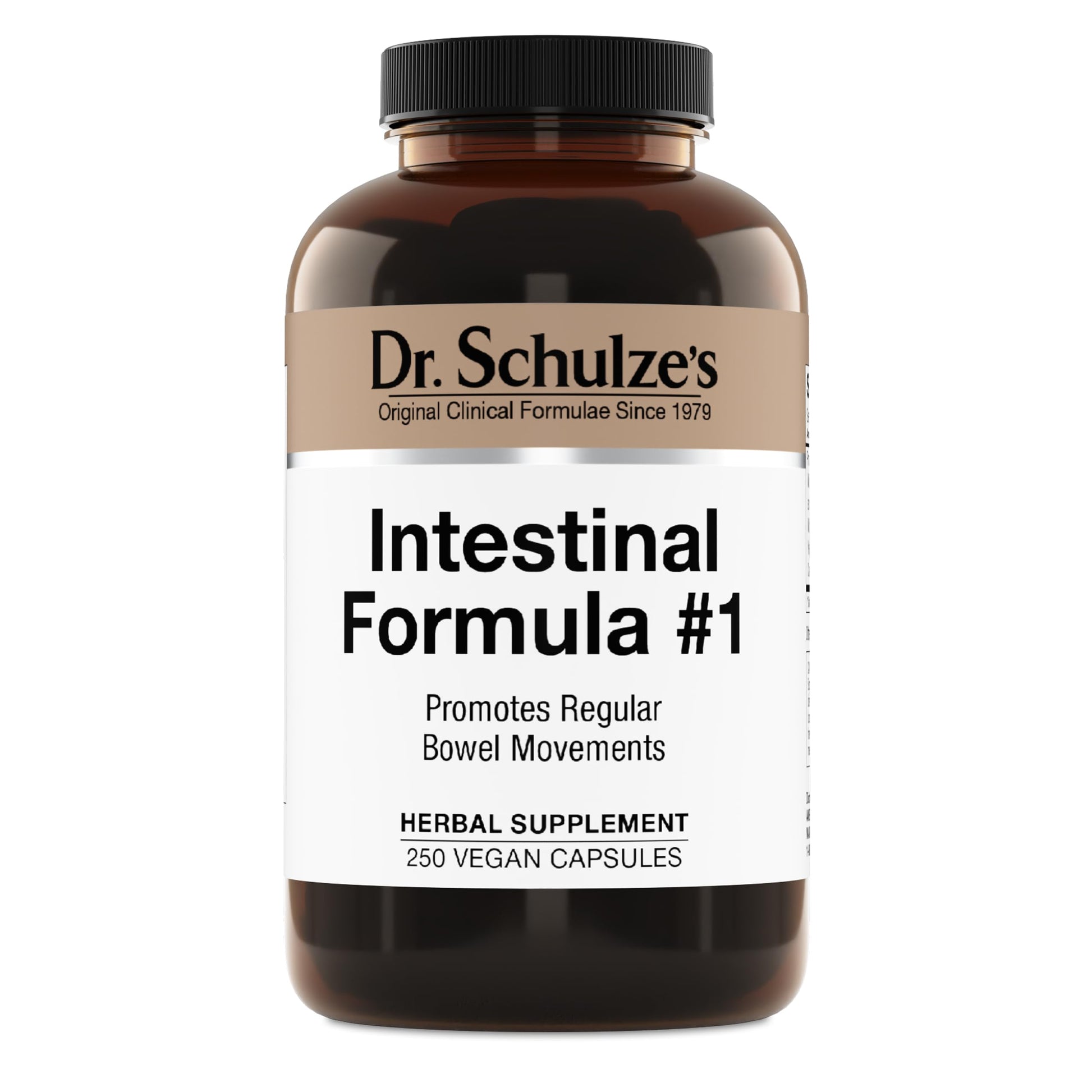 Dr. Schulze's Intestinal Formula #1 - Bowel Movement Supplement for Colon Health Support - Bloating & Constipation Aid - Intestinal Cleanse - All-Natural - Plant-Based - Vegan - 250 Count Dr. Schulze'sAu supplements