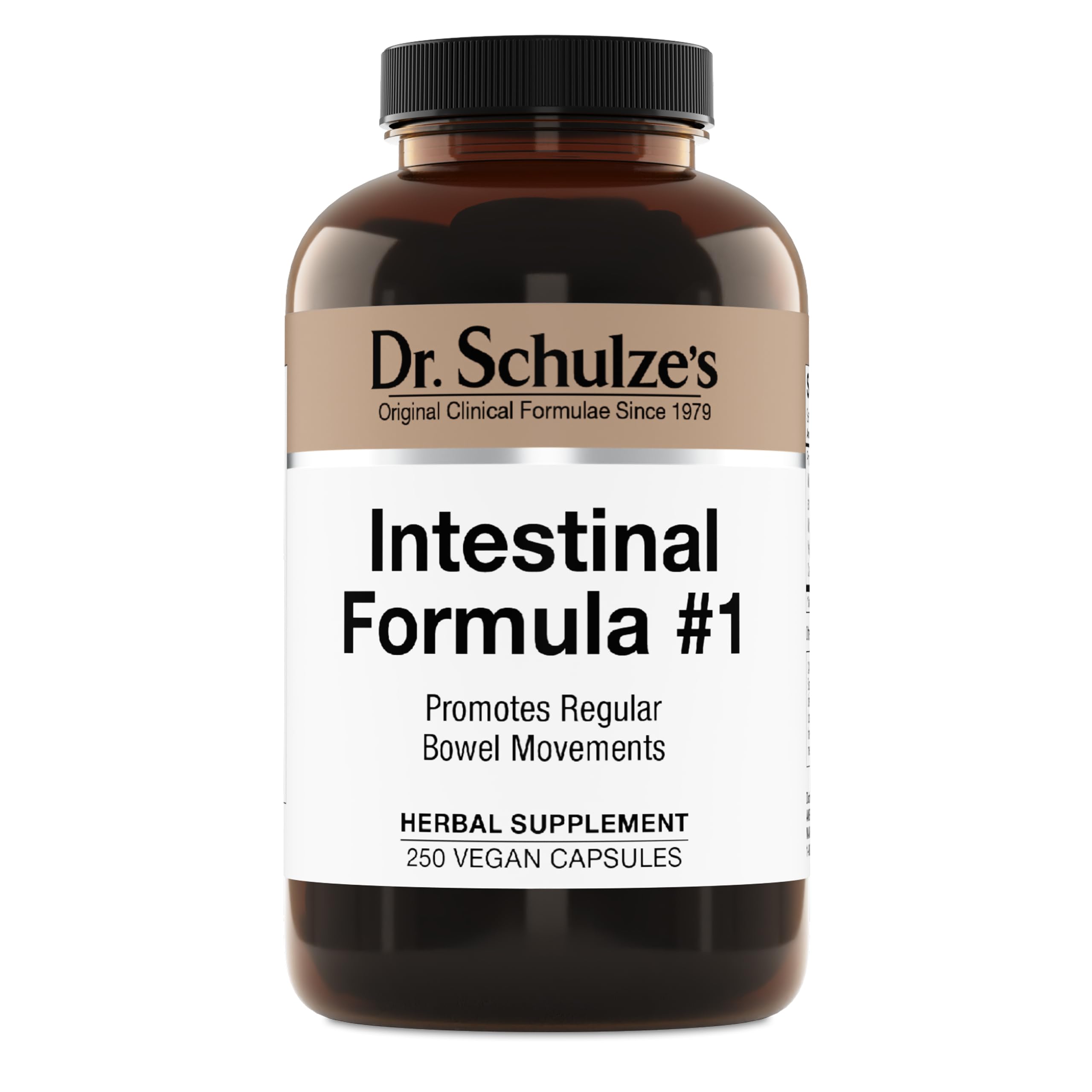 Dr. Schulze's Intestinal Formula #1 - Bowel Movement Supplement for Colon Health Support - Bloating & Constipation Aid - Intestinal Cleanse - All-Natural - Plant-Based - Vegan - 250 Count Dr. Schulze'sAu supplements