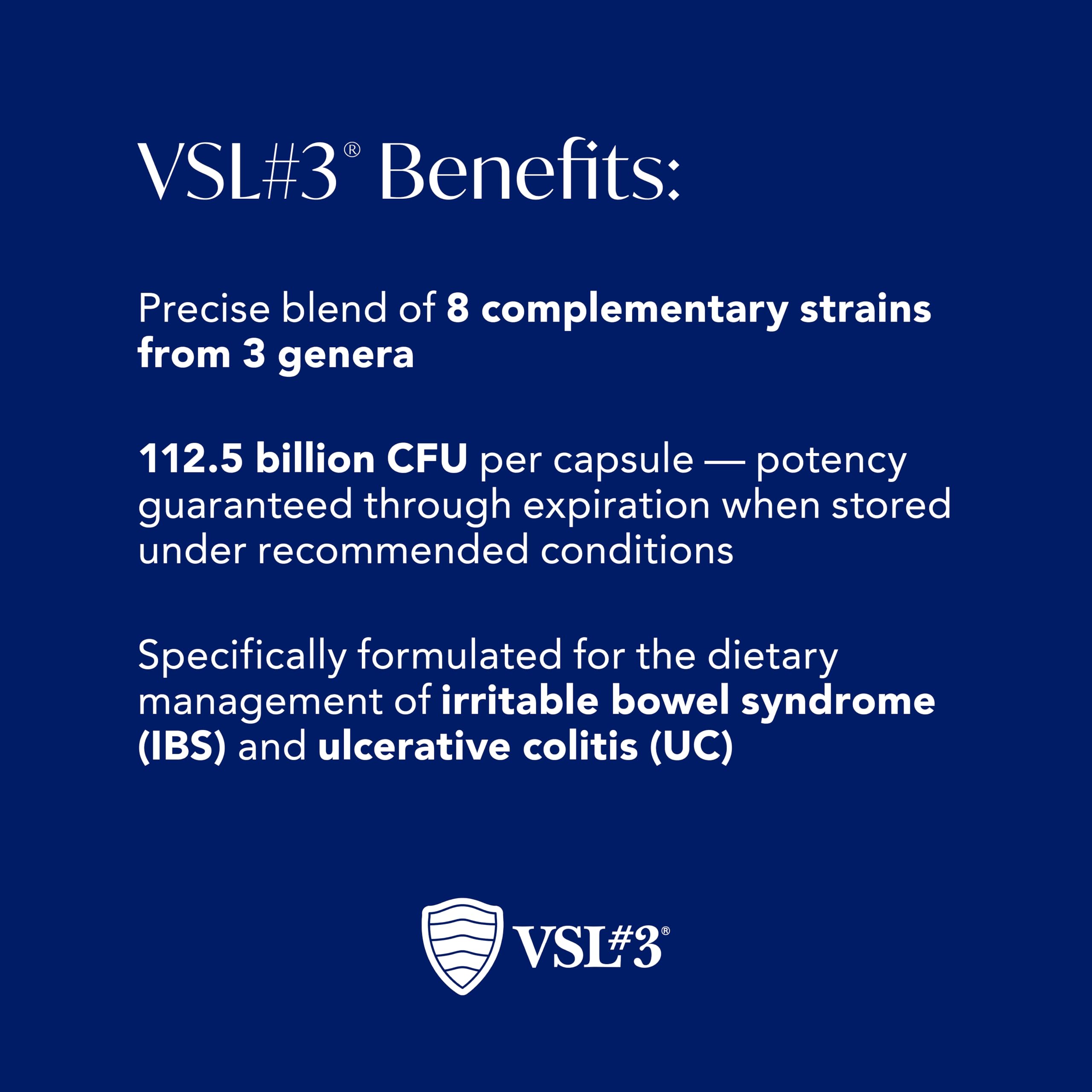 VSL#3® Probiotics for Digestive Health, IBS & UC Symptoms - 112.5B CFUs, High-Potency, Multi-Strain, Live, Refrigerated Probiotic, Medical Food for Gut Health Support in Men & Women, 60 Capsules VSL #3Au supplements