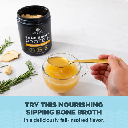 Ancient Nutrition Bone Broth Protein Powder, Butternut Squash, Grass-Fed Chicken Ancient NutritionUS supplements