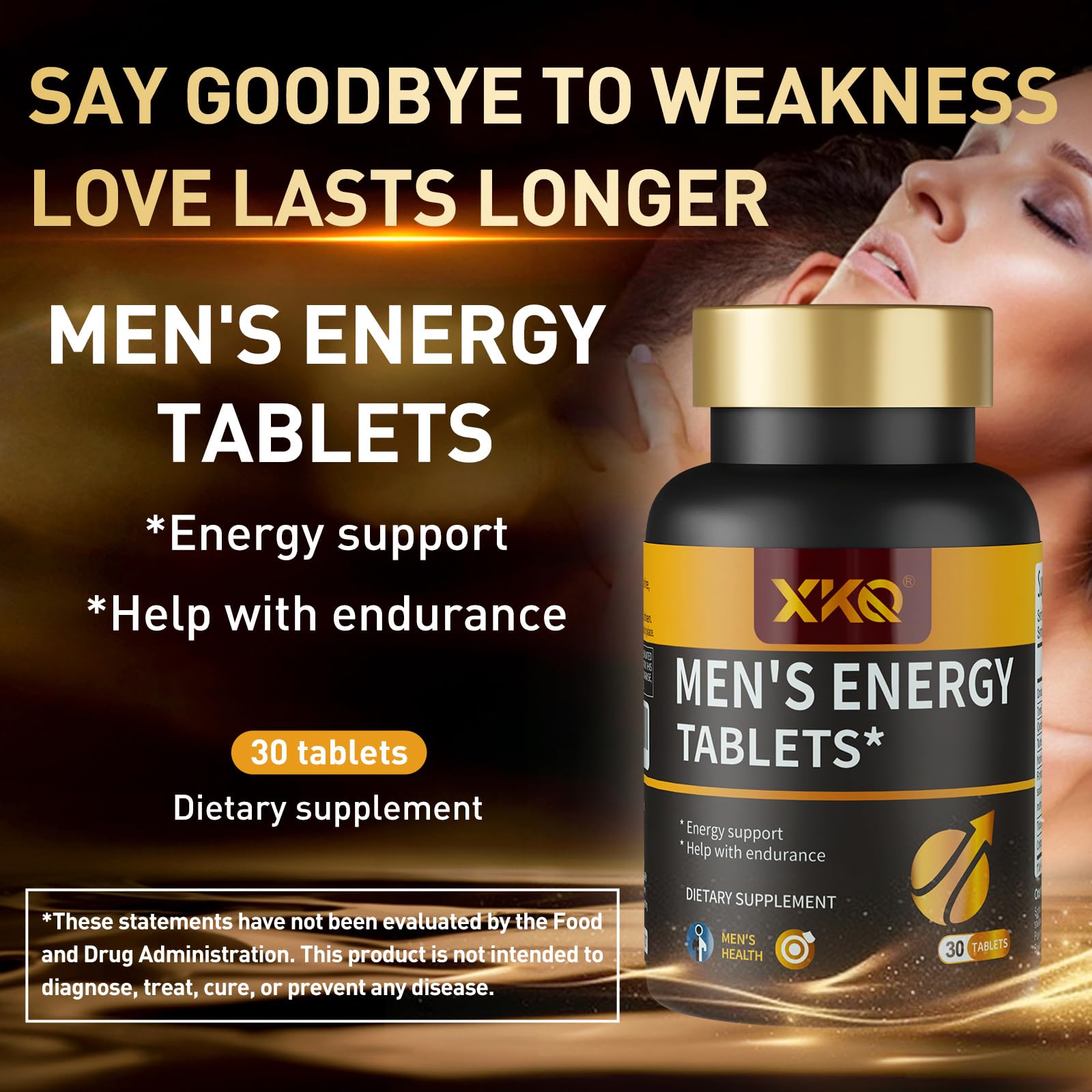 XKQ Men’s Vitality Support Supplement – Daily Energy & Performance Formula for Adult Men | Supports Circulation, Stamina & Confidence | Herbal & Amino Blend | 30 Tablets | 3rd Party Tested XKQAu supplements
