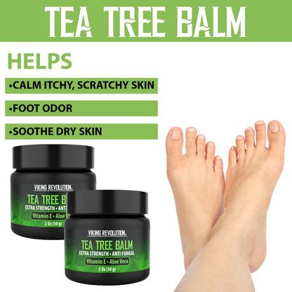 Viking Revolution Tea Tree Oil Cream - Super Balm Athletes Foot Cream - for Eczema Viking RevolutionUS supplements