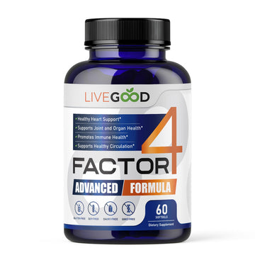 LIVEGOOD™ Factor 4, Omega 3 Fish Oil with EPA & DHA, CoQ10, and Turmeric, Advanced Q10 Coenzyme & CoQ10 Supplements, DHA Supplements for Heart, Joint & Immune Support, Made in USA, 60 Count, LIVEGOODAu supplements
