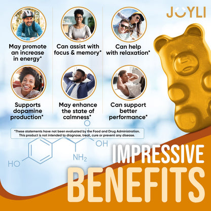 Joyli L Tyrosine Gummies 1000MG - L-Tyrosine Supplement for Kids & Adults JOYLI NutritionUS supplements