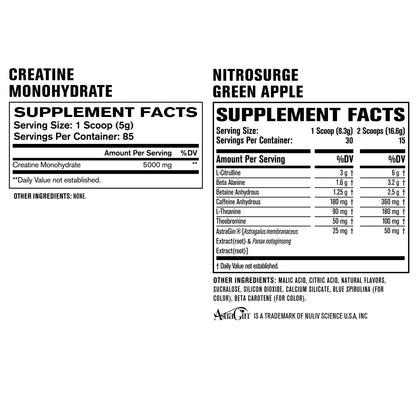 Nitrosurge Pre-Workout in Green Apple & Creatine Monohydrate for Men & Women Jacked FactoryUS supplements