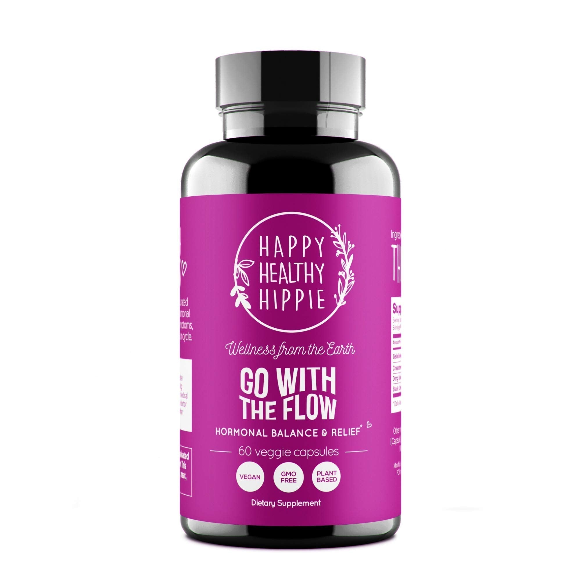 Hormone Balance for Women – PMS Support Supplement, Menopause & Perimenopause | Bloating Relief, Menstrual Cramp, Mood, PMDD | Chasteberry Supplements, Black Cohosh, Dong Quai | Vegan, Non-GMO, 60 Ct Happy Healthy HippieAu supplements