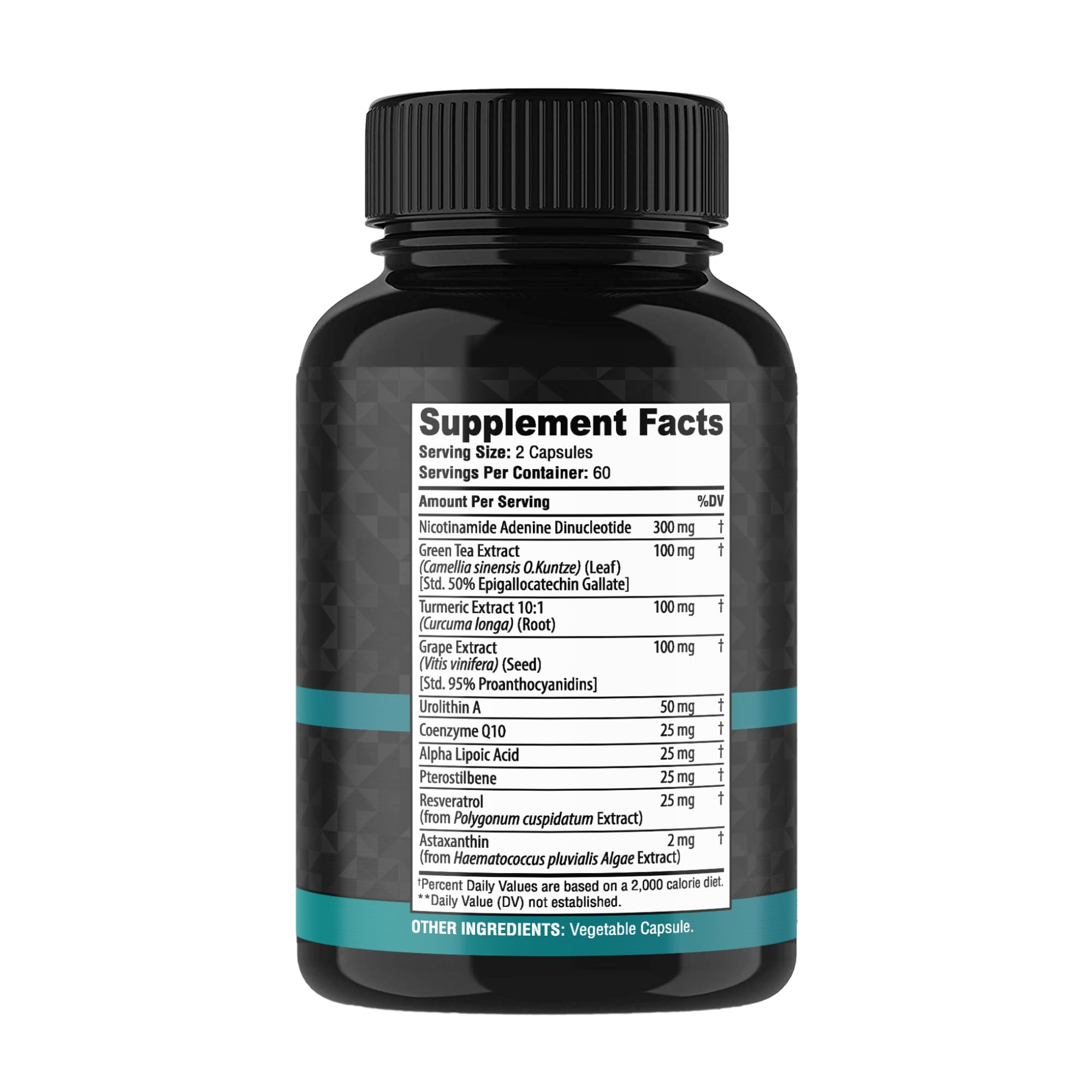 NAD+ Supplement Complex – NAD Supplement+ 300 mg with Astaxanthin, Urolithin A, Resveratrol, CoQ10 & Antioxidant Blend – Cellular Energy, Mitochondrial Support – 120 Count (Pack of 1) VitabemAu supplements