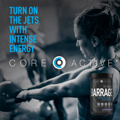 (CORE)ACTIVE Barrage Pre Workout Powder - Preworkout for Women & Men, Creatine (CORE)ACTIVEUS supplements