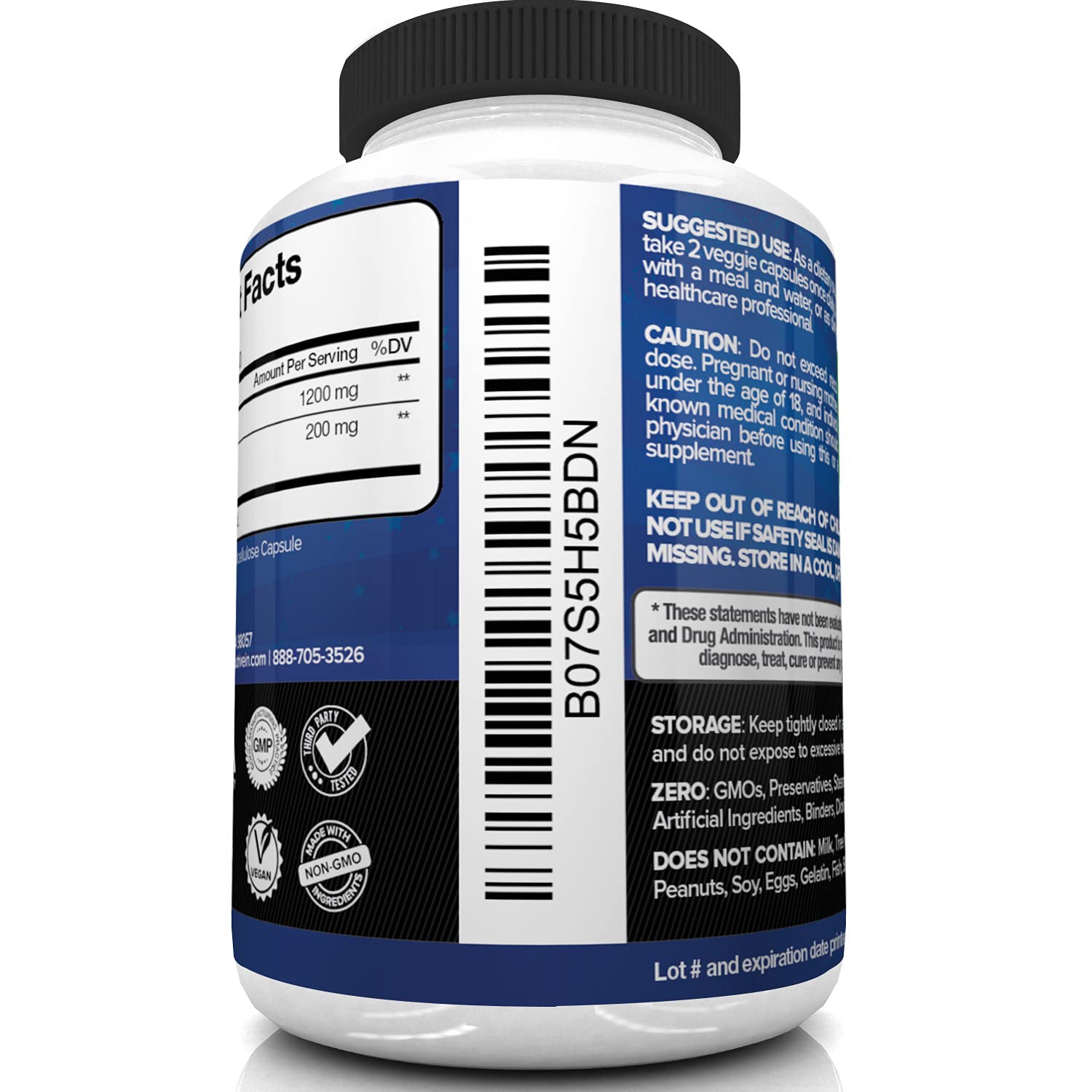Nutrivein Premium Berberine HCL 1200mg Plus Organic Ceylon Cinnamon - 120 Capsules NutriveinAu supplements
