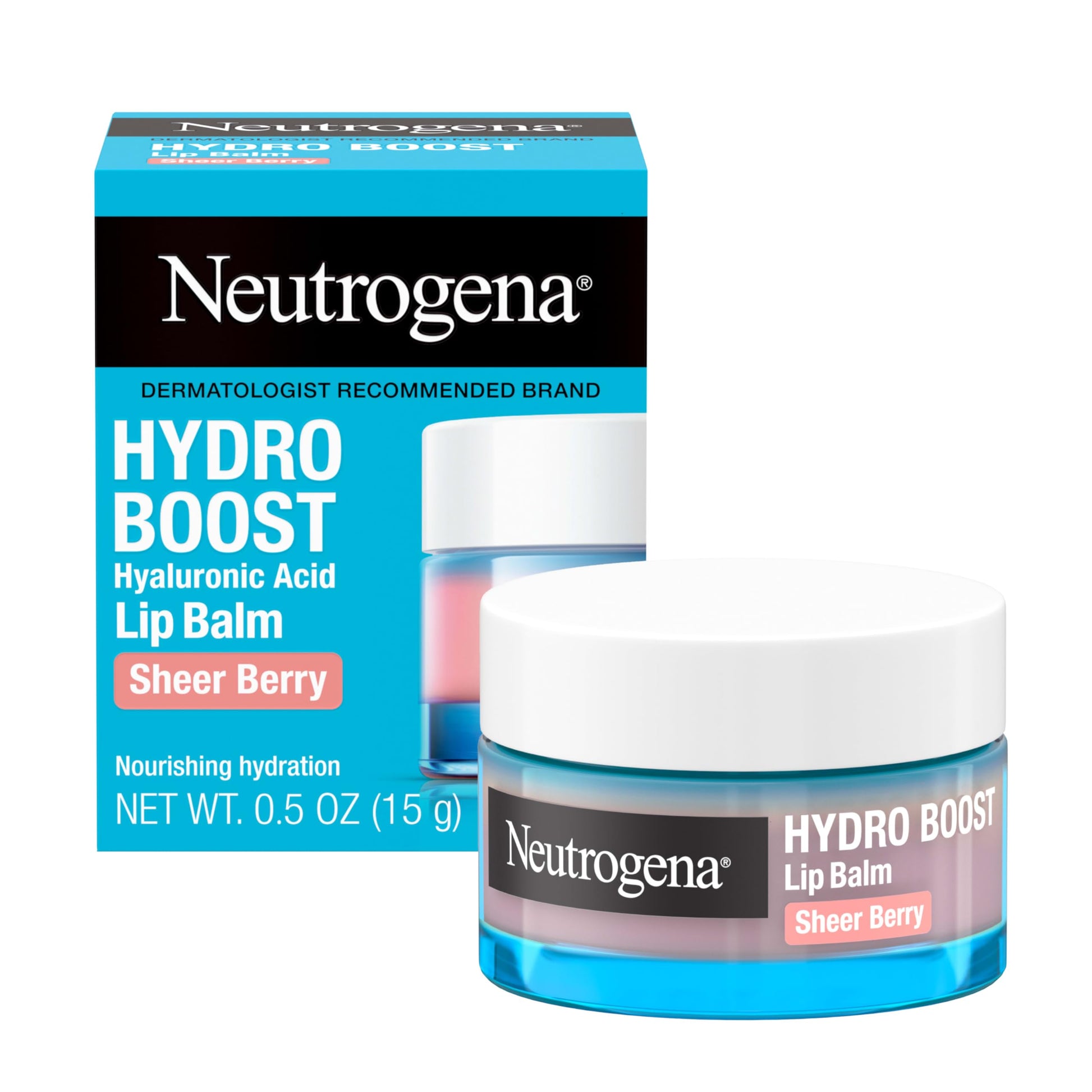 Neutrogena Hydro Boost Hyaluronic Acid Lip Balm, Nourishing Vitamin E Leaves Lips Feeling Hydrated, Sheer Pink Tinted Color with a Sweet Berry Flavor, Sheer Berry, 0.5 oz NeutrogenaAu supplements