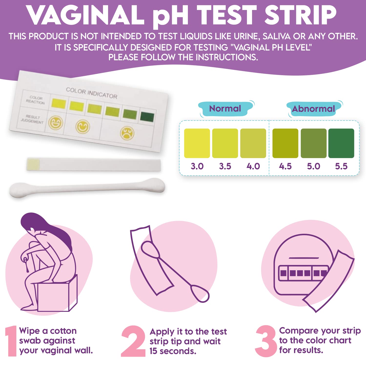 EcoBlossom Vaginal pH Test Strips for Women - Check pH Balance - Monitor Bacterial Vaginosis EcoBlossomAu supplements