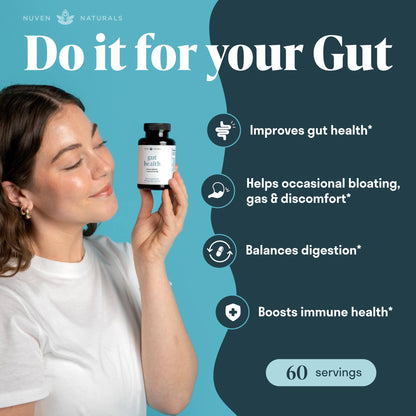 Nuven Naturals All-in-One Gut Health w/Probiotics, Prebiotics, Digestion-Supporting Herbs Nuven NaturalsUS supplements