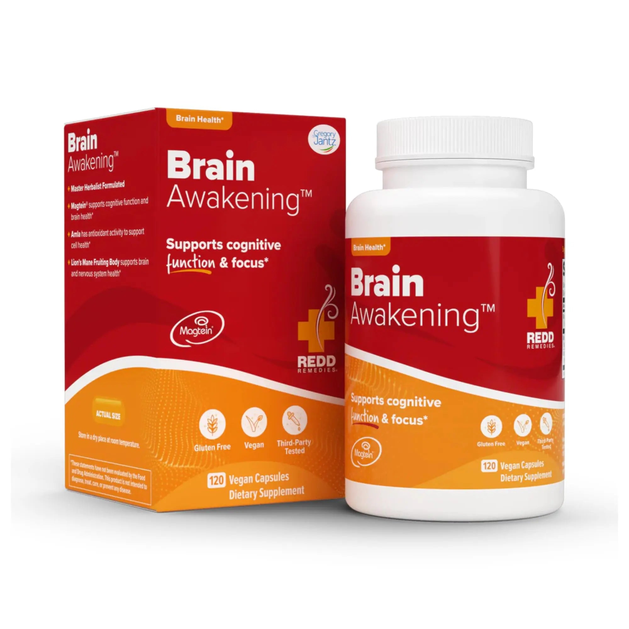 Redd Remedies, Brain Awakening, Supports Cognitive Function and Focus, 120 Vegan Capsules Redd RemediesAu supplements