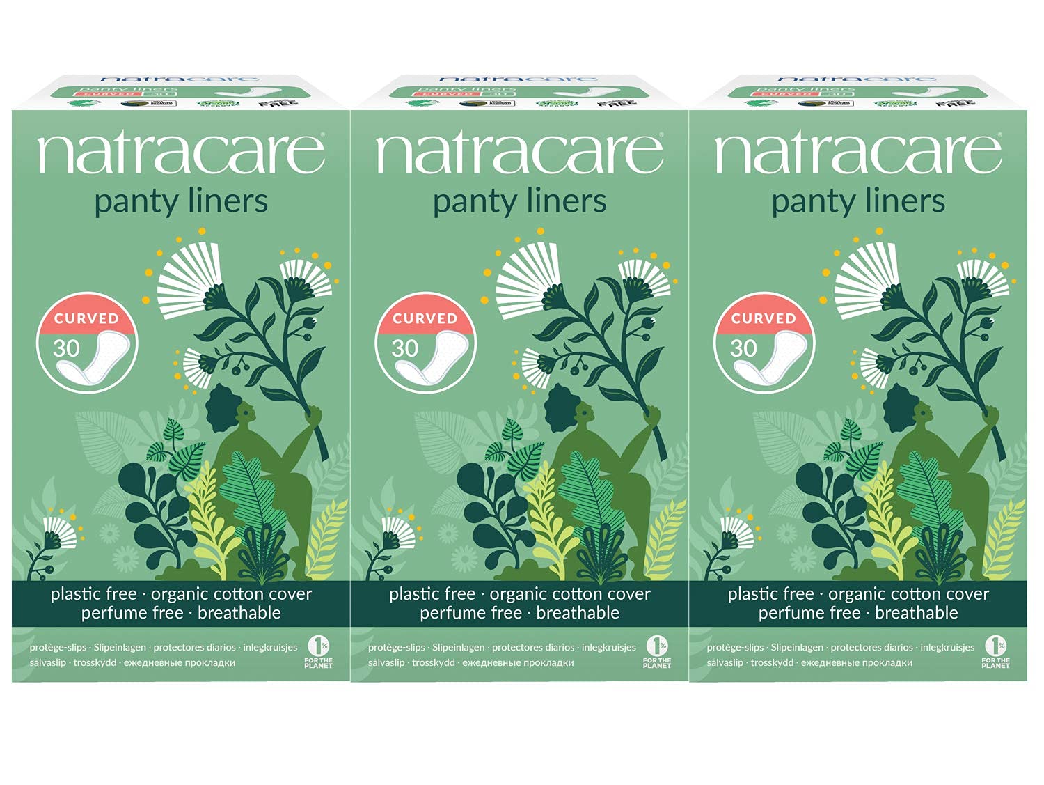 Panty Liners Curved 30ct - Panty Liner ( Pack of 3) NATRACAREAu supplements