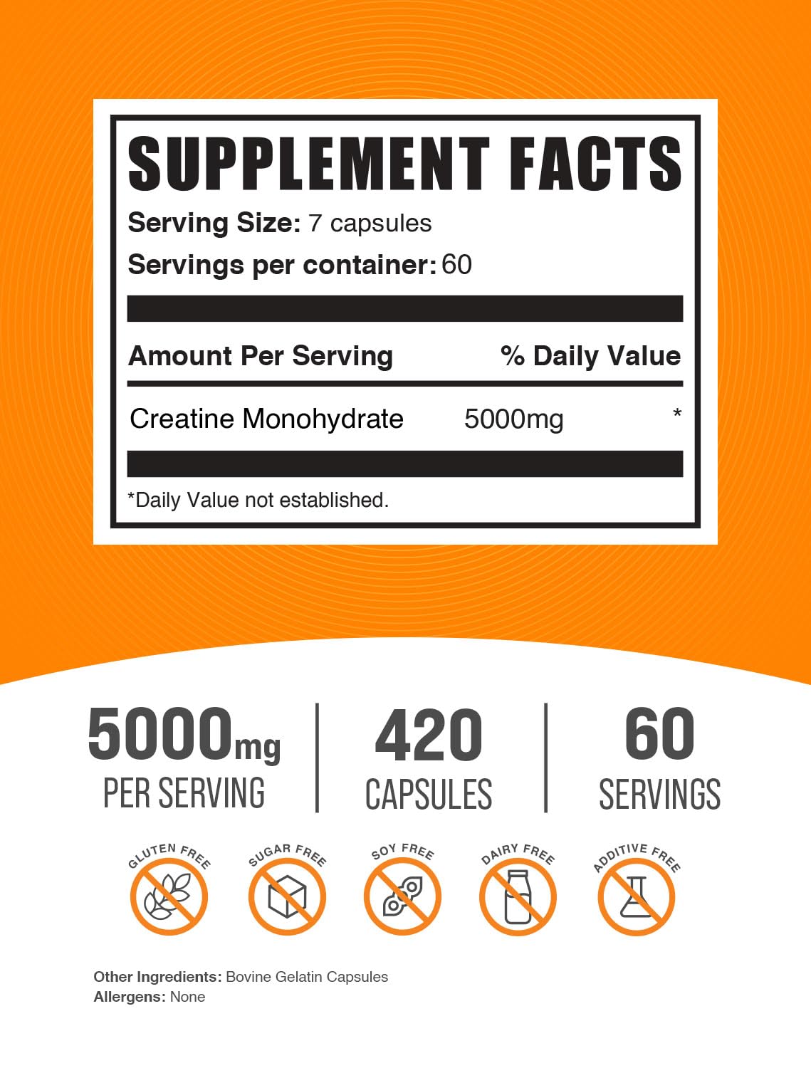 BULKSUPPLEMENTS.COM Creatine Monohydrate Capsules - Micronized Creatine Monohyd BULKSUPPLEMENTS.COMUS supplements