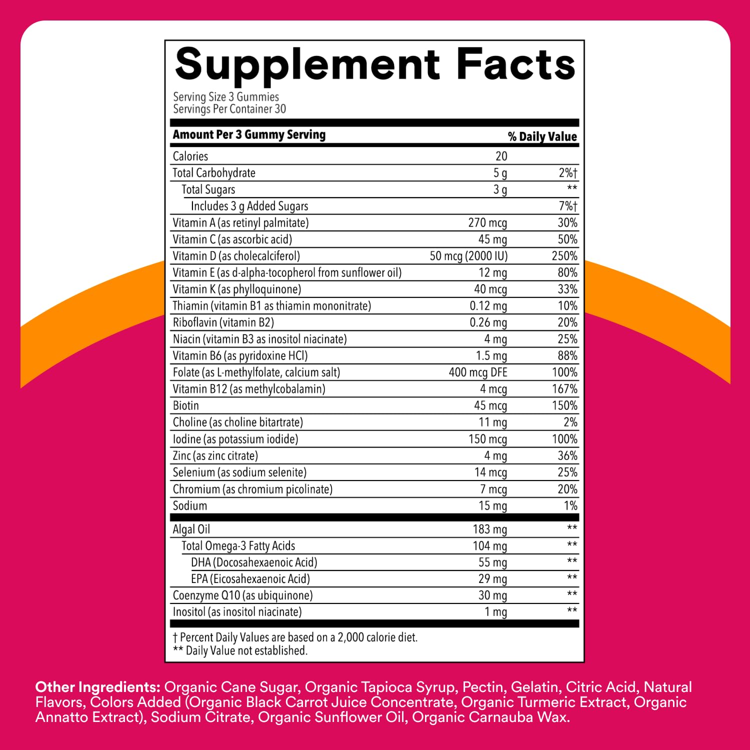 SmartyPants Women's Multivitamin Gummies - Improved Formula: Omega 3 (DHA/EPA), Methylfolate, CoQ10, Vitamin D3, C, Vitamin B12, B6, A, K & Zinc SmartyPantsAu supplements