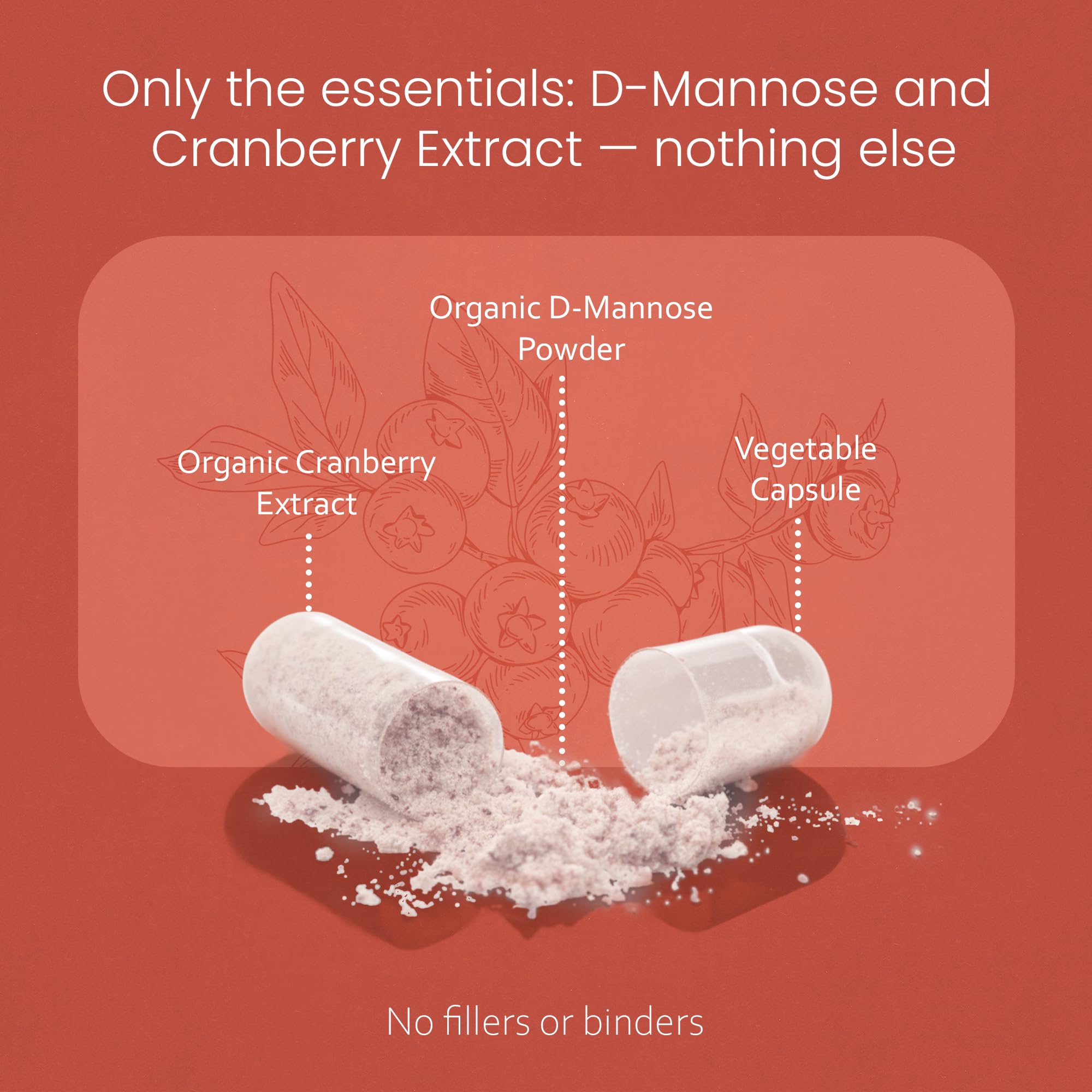 NaturaLife Labs Organic D-Mannose 1300 mg with Organic Cranberry Extract 100 mg per Serving – 100 Capsules – Non-GMO, Gluten-Free, Vegan NaturaLife LabsAu supplements