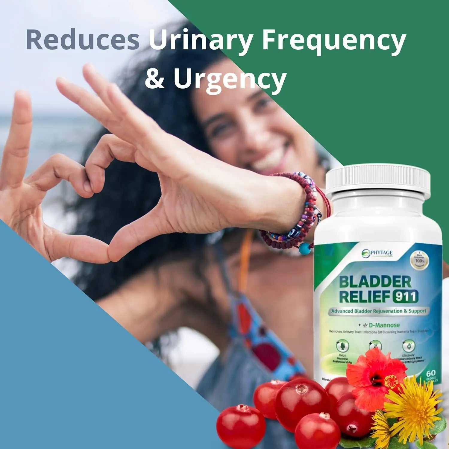 Phytage Labs Bladder Relief 911 Detoxifying Strength - for Men and Women Provides Bladder Support, 60 Veggie Capsules - 2 Pack Phytage LabsAu supplements
