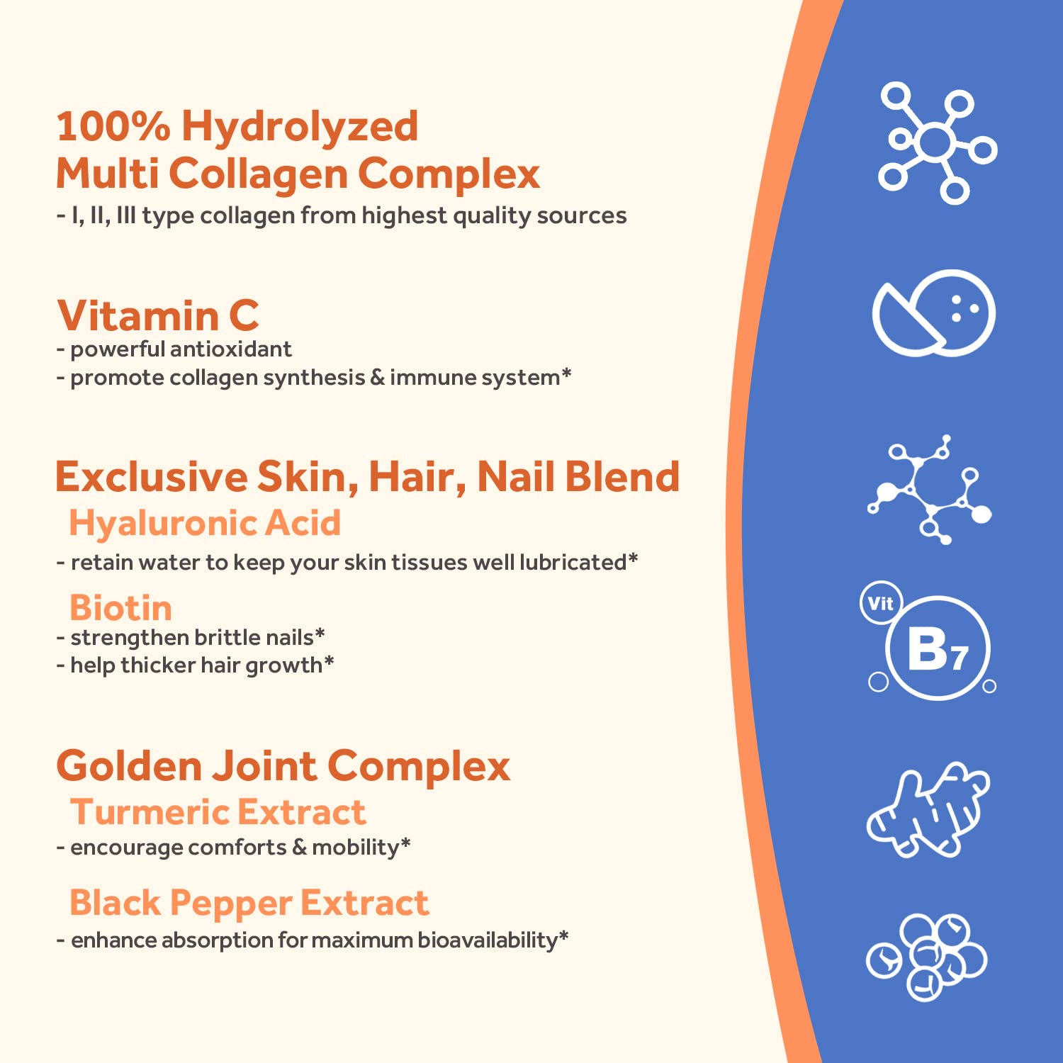 Doctor's Recipes Multi Collagen Complex with Golden Turmeric, Vitamin C, Biotin, Hyaluronic Doctor's RecipesAu supplements