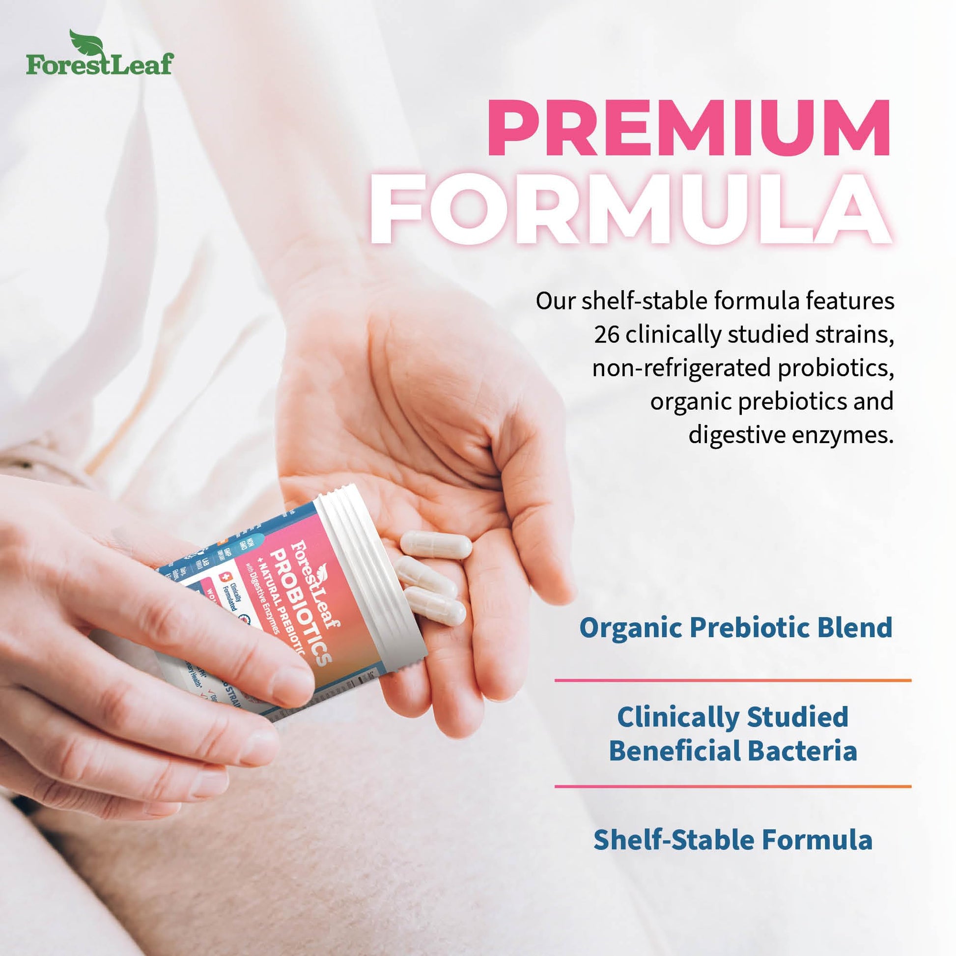 ForestLeaf Womens Probiotic 50 Billion CFU with Organic Prebiotics, Digestive Enzymes ForestLeafAu supplements