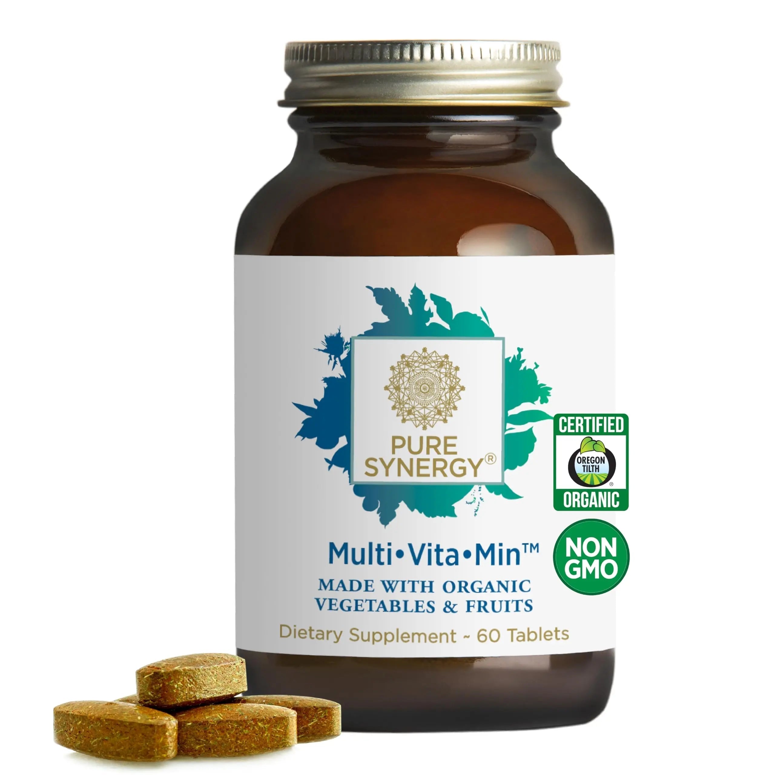 PURE SYNERGY Multi·Vita·Min | Vegan Multivitamin Made with Organic Whole Foods | Twice Daily Supplement for Men and Women PURE SYNERGYAu supplements