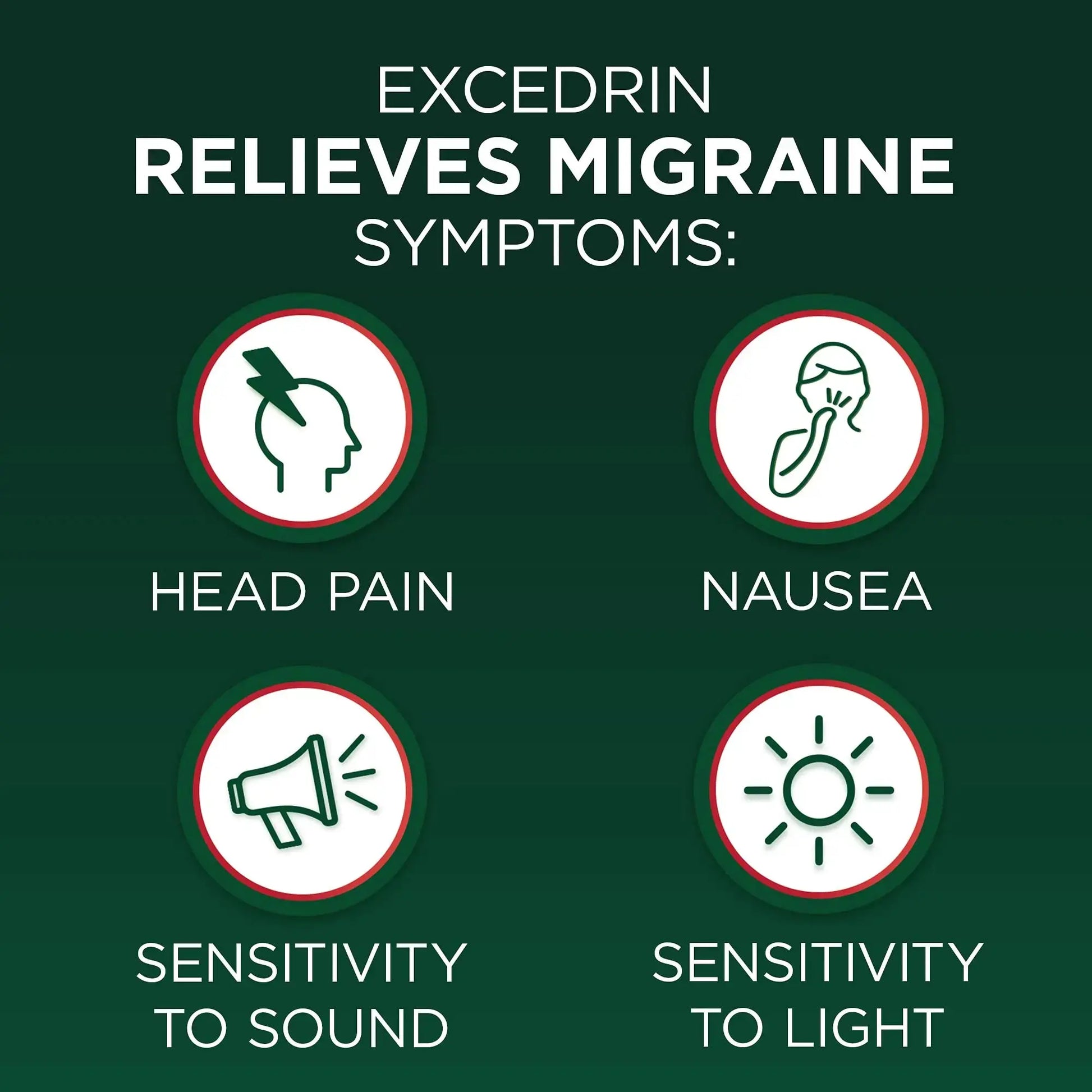 Excedrin Migraine Relief Caplets for Migraine Symptoms, Acetaminophen 250mg, Aspirin 250mg, Caffeine 65mg, Pain Reliever, 24 Count ExcedrinAu supplements