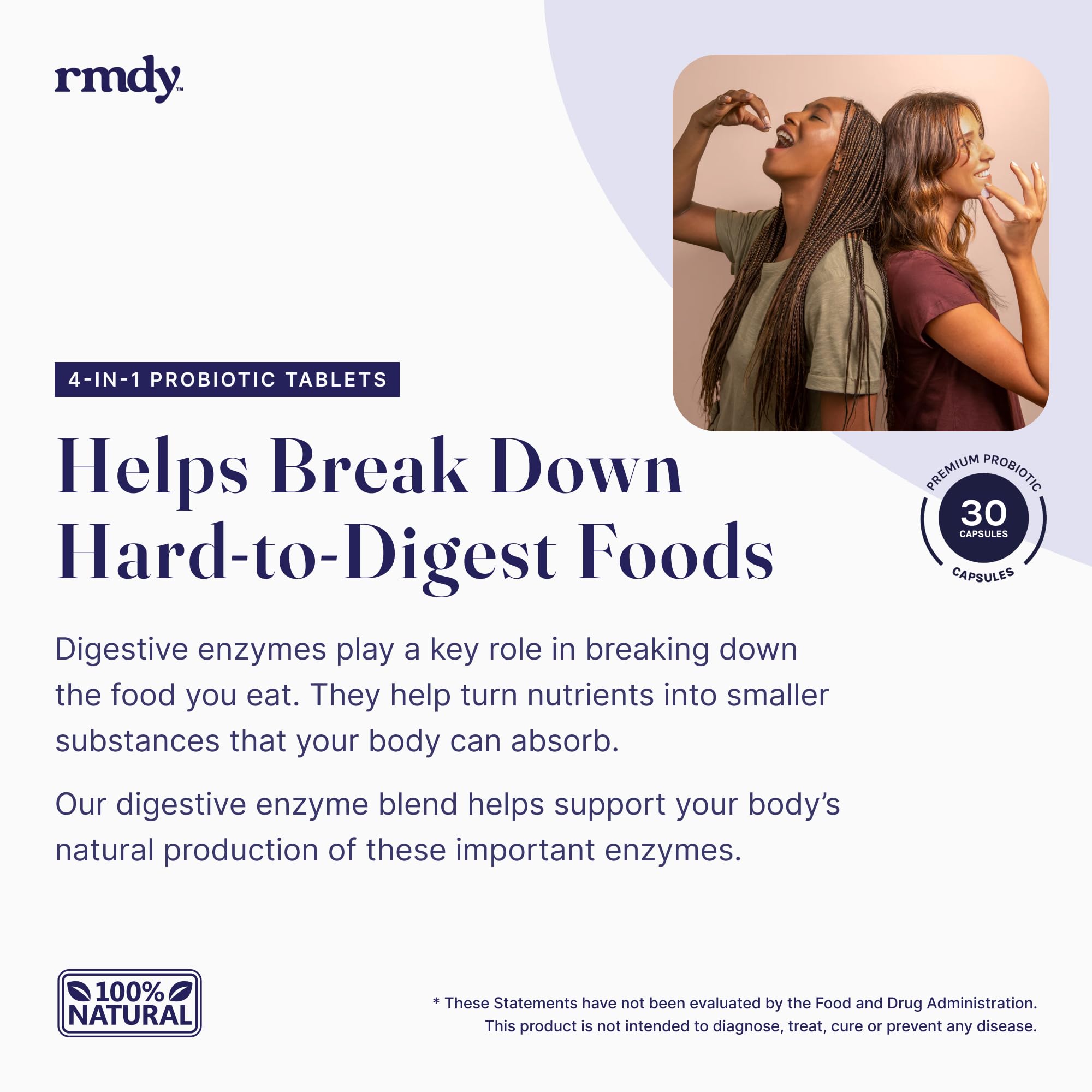rmdy Constipation, Bloating, & Gas Relief | Relief from Diarrhea, & IBS | Probiotic for Digestive Health & Gut | 30 Capsules rmdyAu supplements