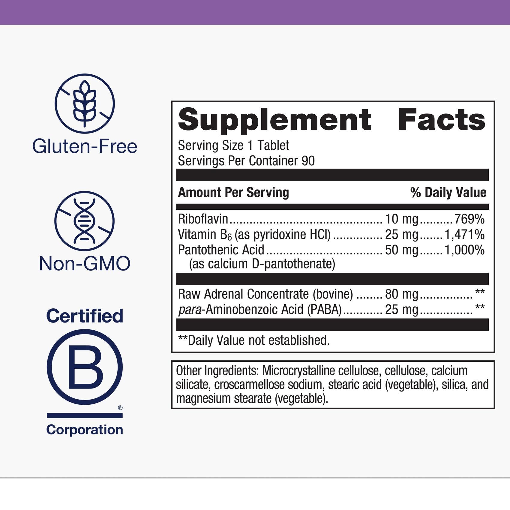 Metagenics Adrenogen - Adrenal Health with Raw Adrenal Concentrate, B Vitamins & PABA Supplement - Supports Hormone Balance, Energy & Nervous System Function* - Non-GMO, Gluten-Free - 90 Tablets MetagenicsAu supplements