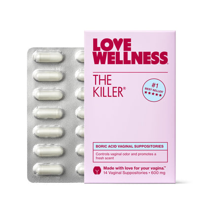 Love Wellness The Killer | Boric Acid Vaginal Suppositories | Balances pH & Supports Odor Control, a Healthy Vaginal Balance and Environment | Fast-Acting & Fragrance-Free | Gentle & Effective | 14 Ct Love WellnessUS supplements