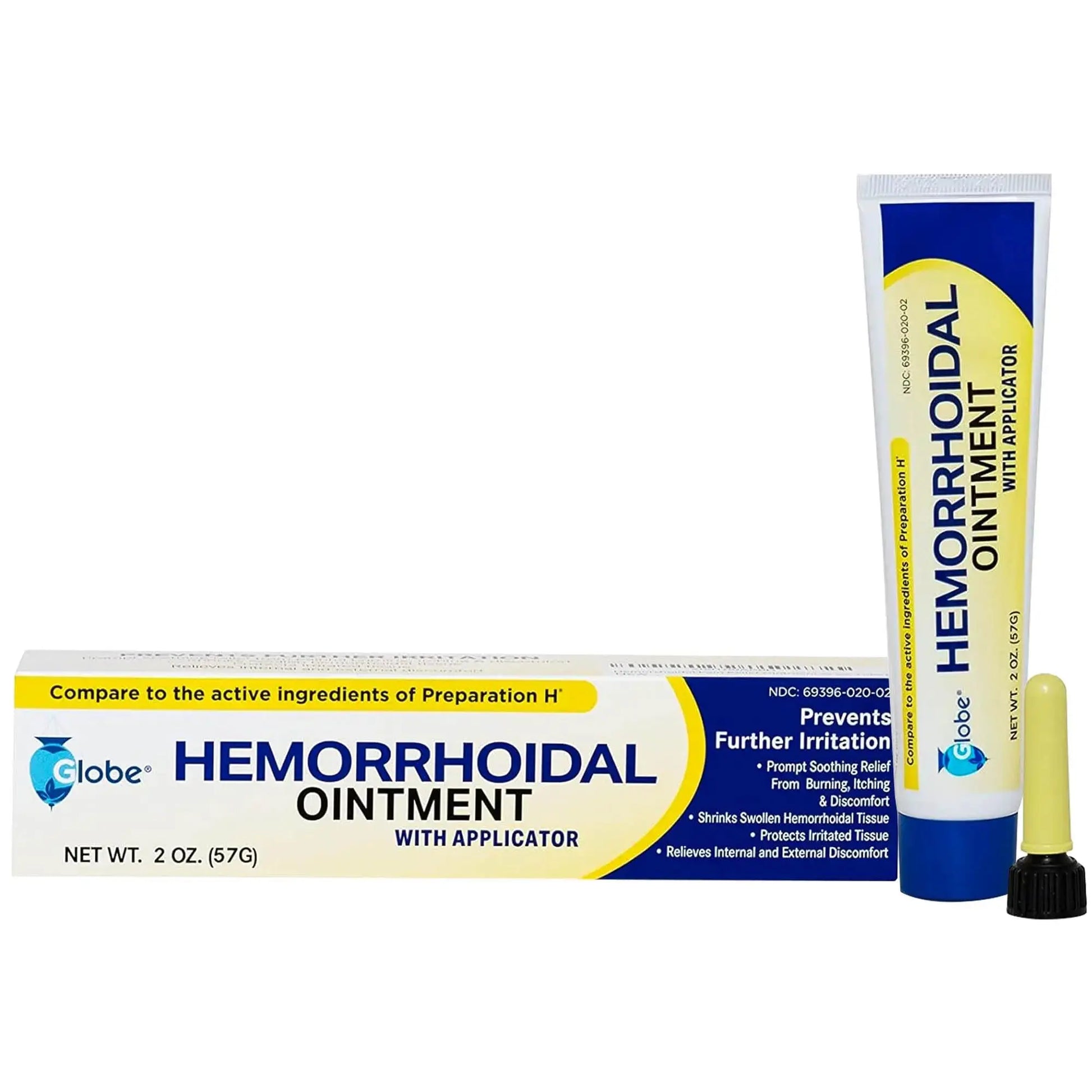Globe Hemorrhoidal Ointment w/ Applicator, Phenylephrine HCl, Petrolatum Mineral Oil, Maximum Strength Formula for Burning, Discomfort & Itching, 2 oz Hemorrhoidal OintmentAu supplements