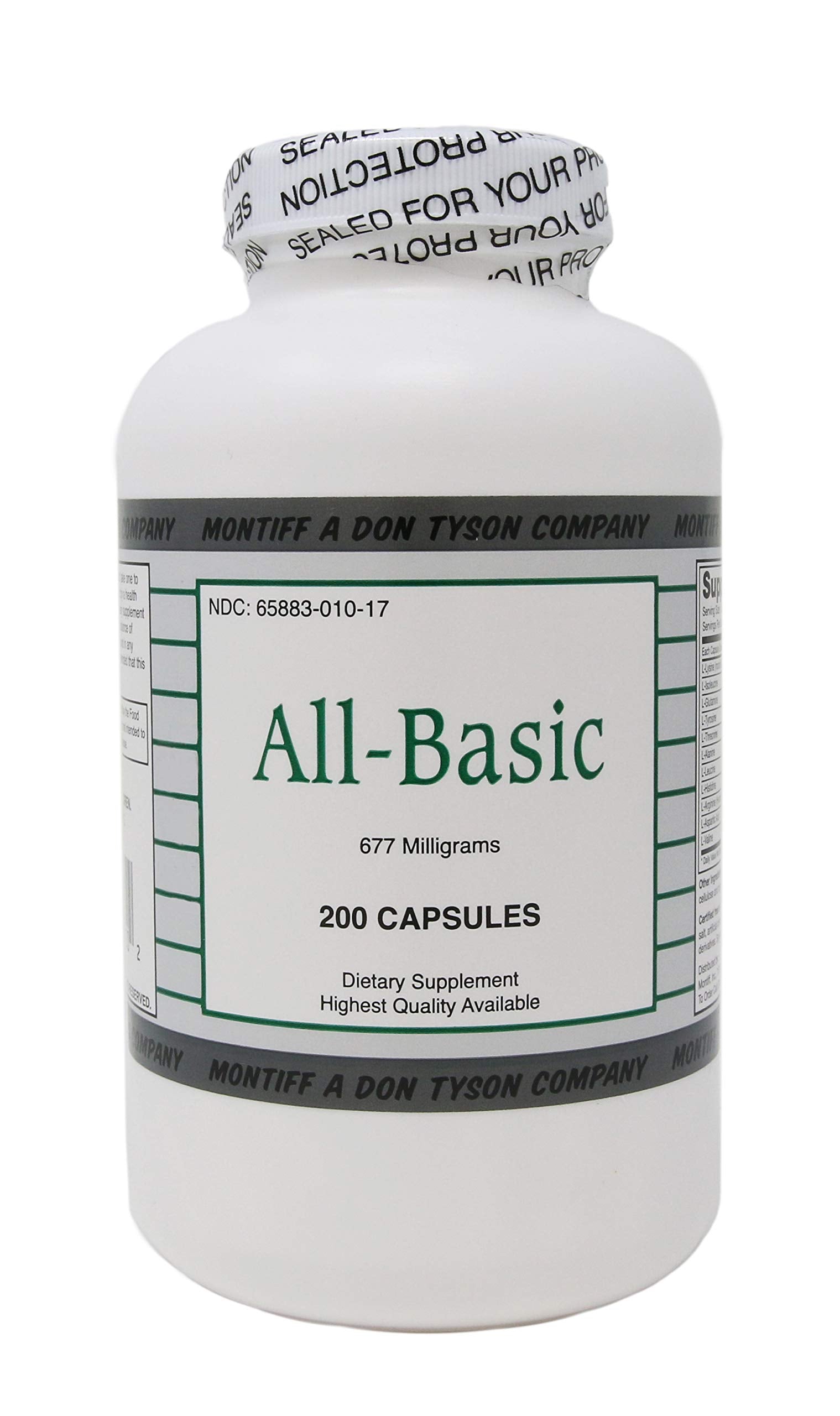 All Basic 677 mg 200 Capsules MontiffAu supplements