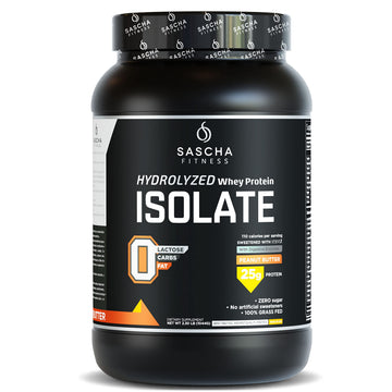 SASCHA FITNESS Hydrolyzed Whey Protein Isolate,100% Grass-Fed ,2.3 Pounds SASCHA FITNESSUS supplements