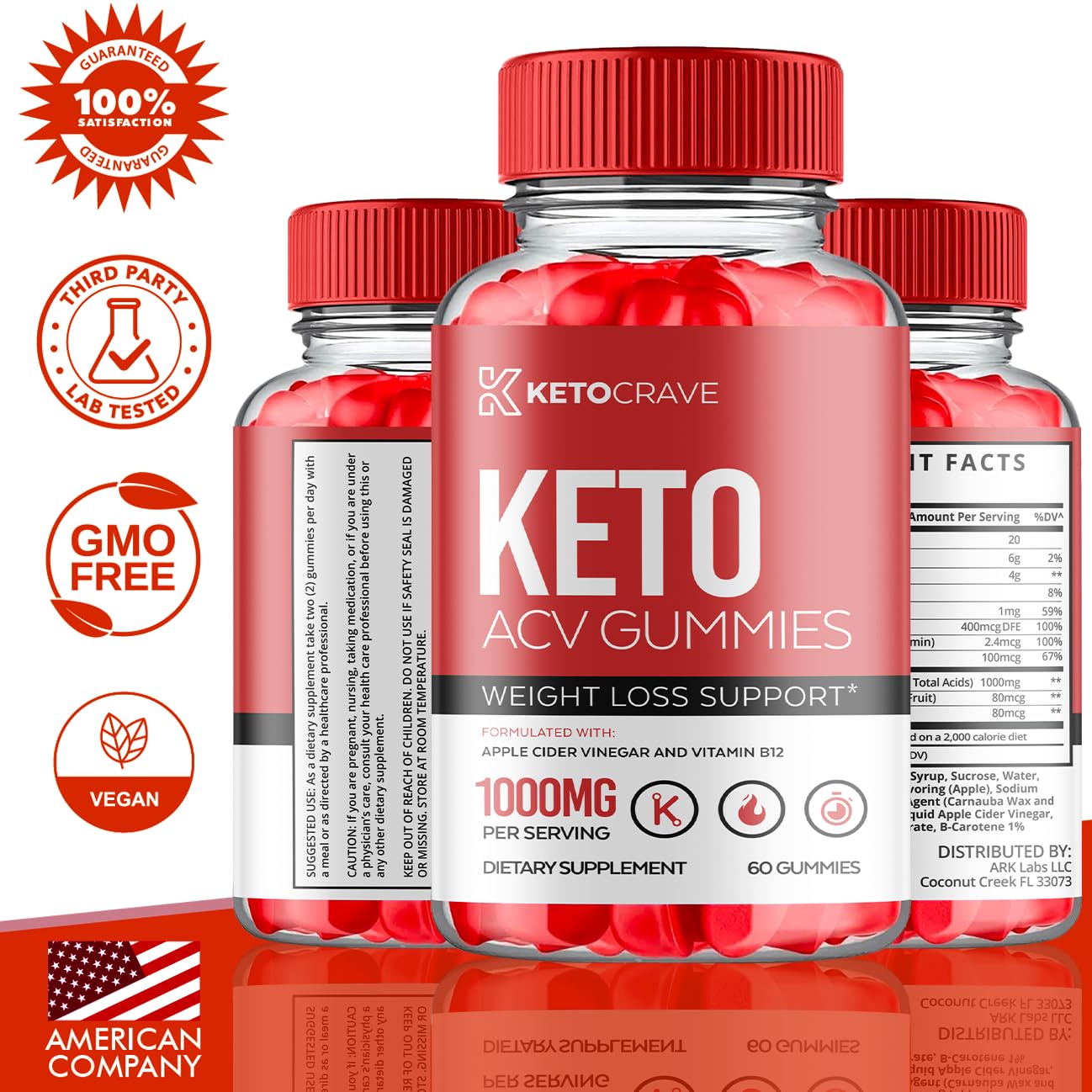 Keto Crave ACV Gummies, KetoCrave Keto ACV Gummies Advanced Weight Loss 1000MG Ark LabsUS supplements
