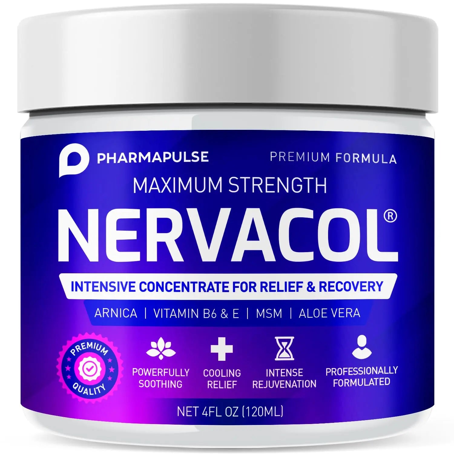 Pharmapulse Neuropathy Nerve Therapy & Relief Cream - Maximum Strength Relief Cream for Foot, Hands, Legs, Toes Includes Alpha Lipoic Acid, Arnica, Vitamin B6, Aloe Vera, MSM - Effective Soothing 4oz PharmapulseAu supplements