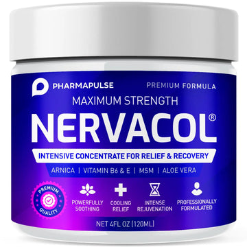 Pharmapulse Neuropathy Nerve Therapy & Relief Cream - Maximum Strength Relief Cream for Foot, Hands, Legs, Toes Includes Alpha Lipoic Acid, Arnica, Vitamin B6, Aloe Vera, MSM - Effective Soothing 4oz PharmapulseAu supplements