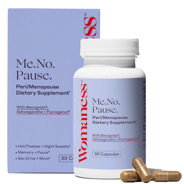Womaness Menopause Supplements for Women - Hormone Balance for Women Perimenopause and Menopause - Ashwagandha, Pycnogenol and Bacognize for Hot Flashes, Brain Fog and Mood Hormone Free - 30 Capsules WomanessAu supplements