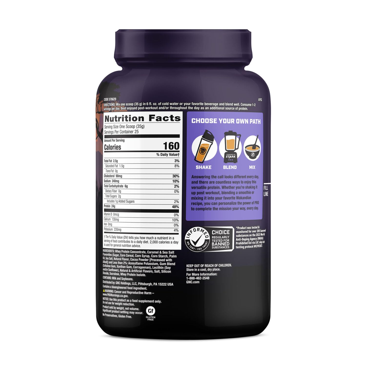 GNC Pro Performance 100% Whey - Marvel: Royal Caramel Cookie - 25 Servings GNCUS supplements