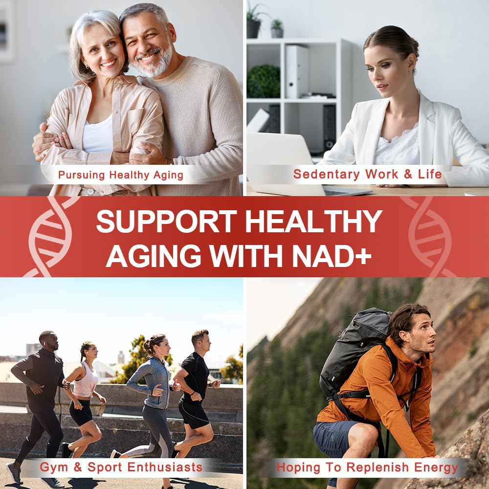 Royalee NAD Supplement 1200mg Synergistic Blend with Nicotinamide Riboside, PQQ & Resveratrol - Premium Anti-Aging Supplement for Cellular Energy, Mental Clarity and Longevity (30 Packets)1 RoyaleeAu supplements