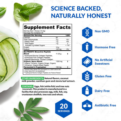 BioTrust Collagen Powder with Turmeric – 5 Types (I, II, III, V, X) + Turmeric BioTrustUS supplements