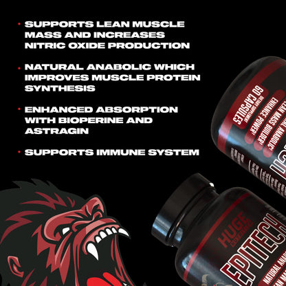 Huge Supplements, Epitech, Epicatechin Supplement, Increase Muscle Mass, Enhance Huge SupplementsUS supplements