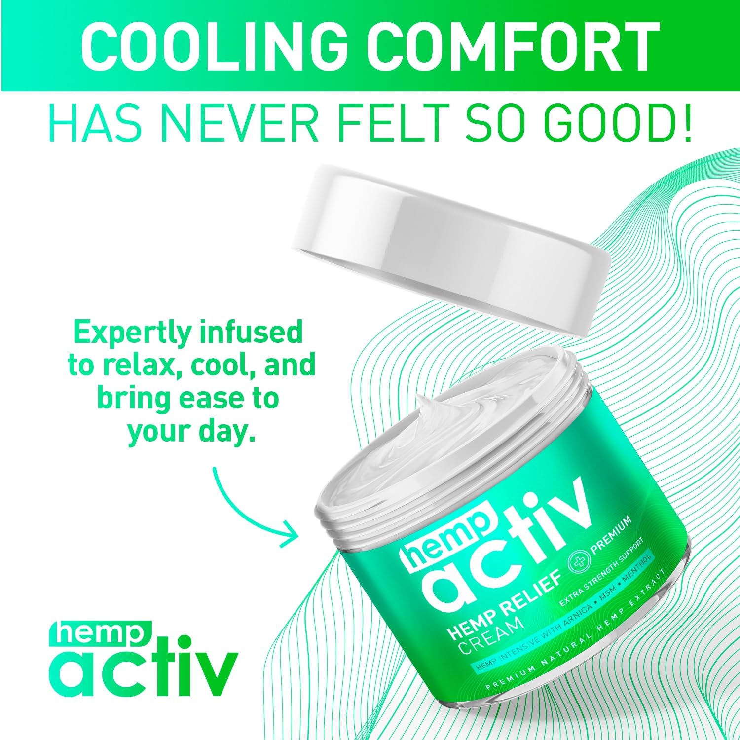HEMPACTIV Cooling Hemp Cream – Menthol, MSM & Arnica – Fast-Absorbing, Non-Greasy Formula for Muscles & Joints – 4oz Best-Value Size HEMPACTIVAu supplements