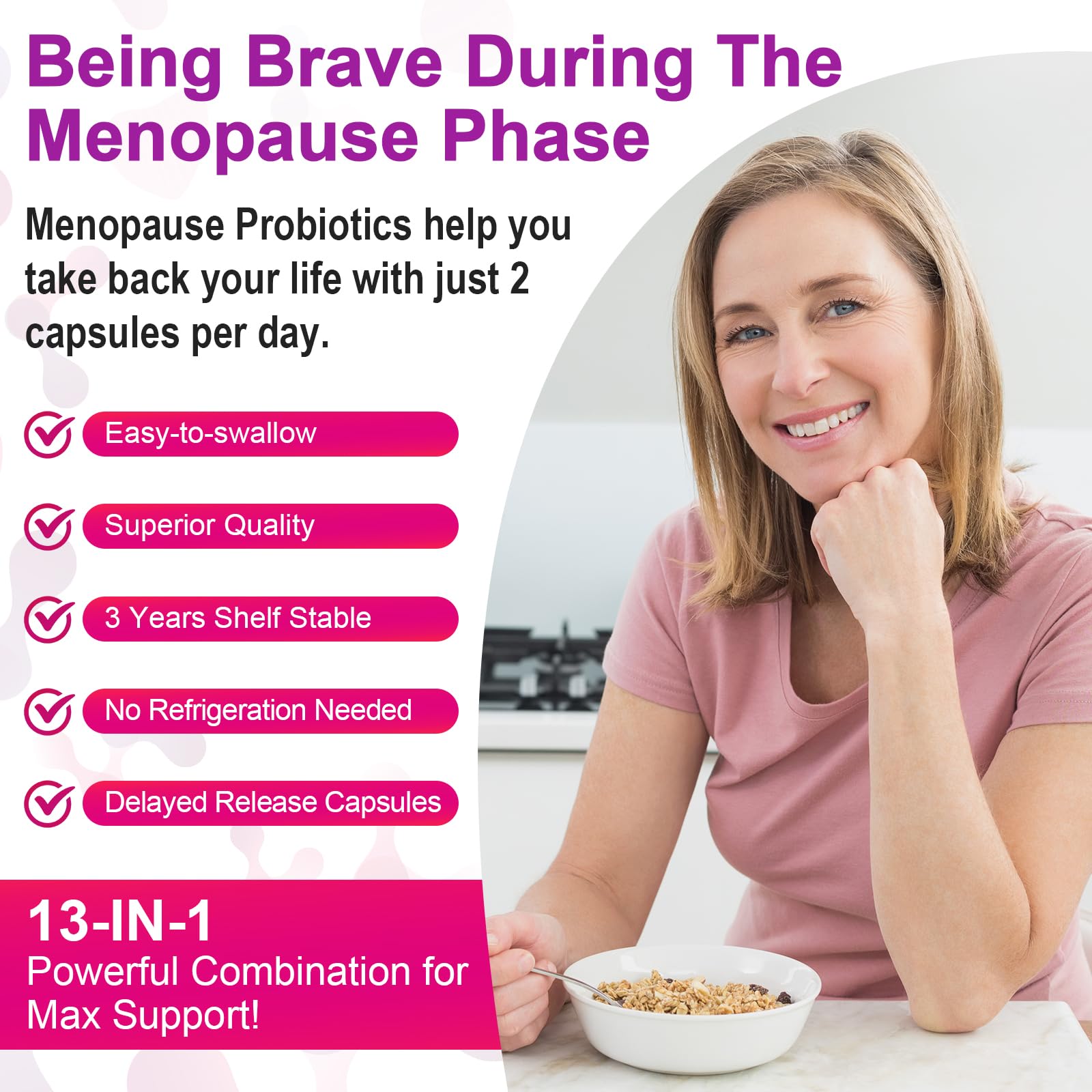 Menopause Supplements for Women, 120 Billion CFU Menopause Probiotics for Women, All-Natural Probiotic for Hot Flashes Menopause, Night Sweats, Mood Swings, Gut and Hormone - 60 Herbal Capsules ZwlloodAu supplements