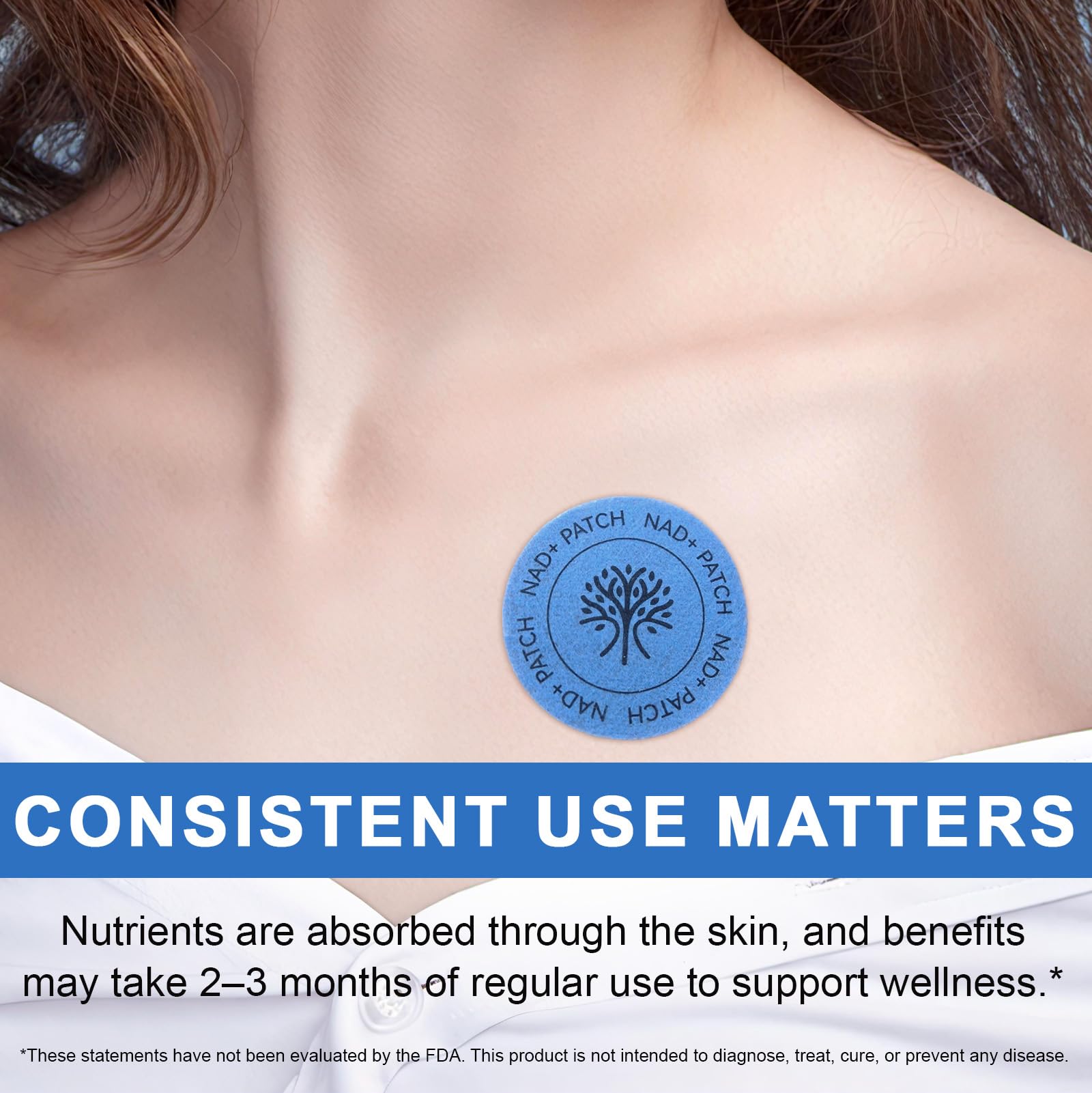 NAD Patches for Women & Men,One-Stop Solution for Skin and Wellness Support | NMNH, Resveratrol, Hyaluronic Acid, Vitamin C, & Coq10 l Premium 8-Hour Time-Release Patch for Enhanced Absorption MAYPJHEHAu supplements