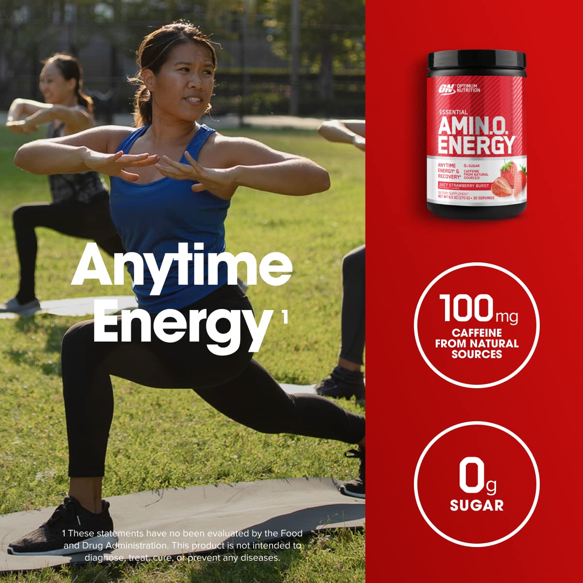 Optimum Nutrition Amino Energy - Pre Workout with Green Tea, BCAA, Amino Acids Optimum NutritionUS supplements
