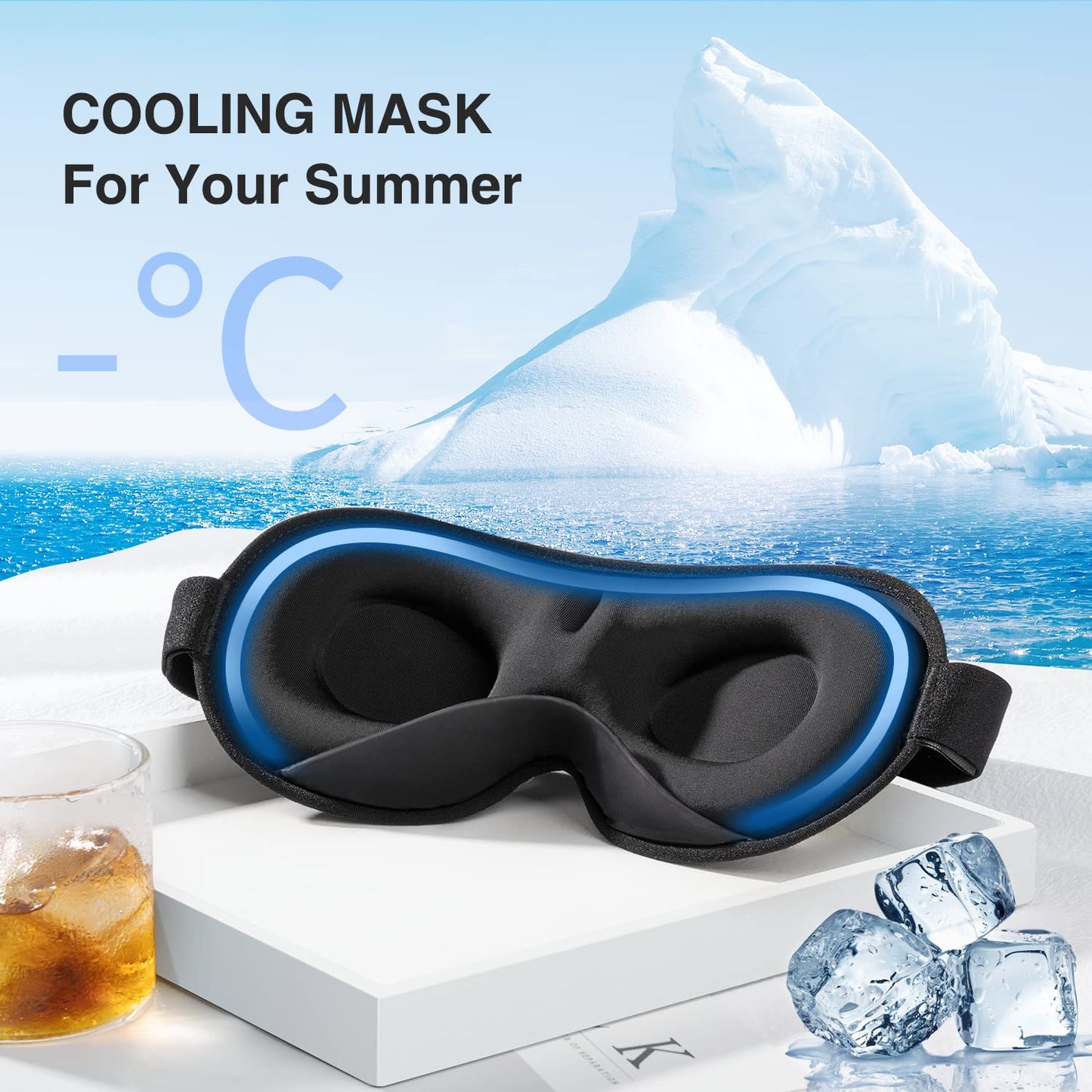 YFONG Weighted Sleep Mask, Women Men 3D Eye Mask Blocking Lights YFONGUS supplements