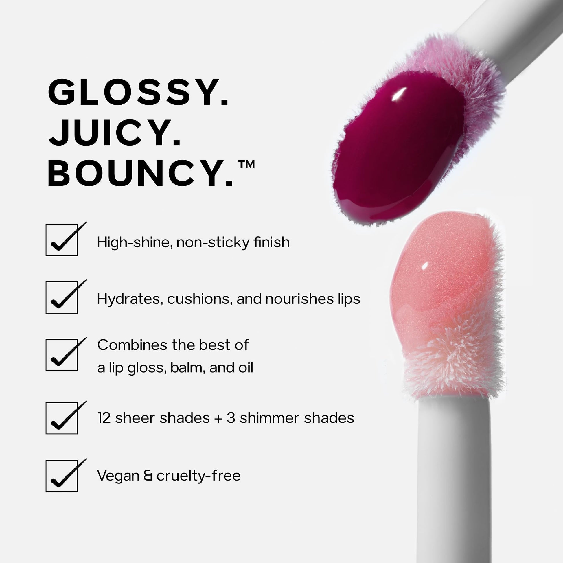 Saie Dewy Glow Duo - Dew Liquid Blush - (.40 oz, Flirty), Glossybounce Lip Gloss-Oil Hybrid (.17 oz, Burst) - Hydrating, Vegan Makeup for Radiant Cheeks & Lips SaieAu supplements