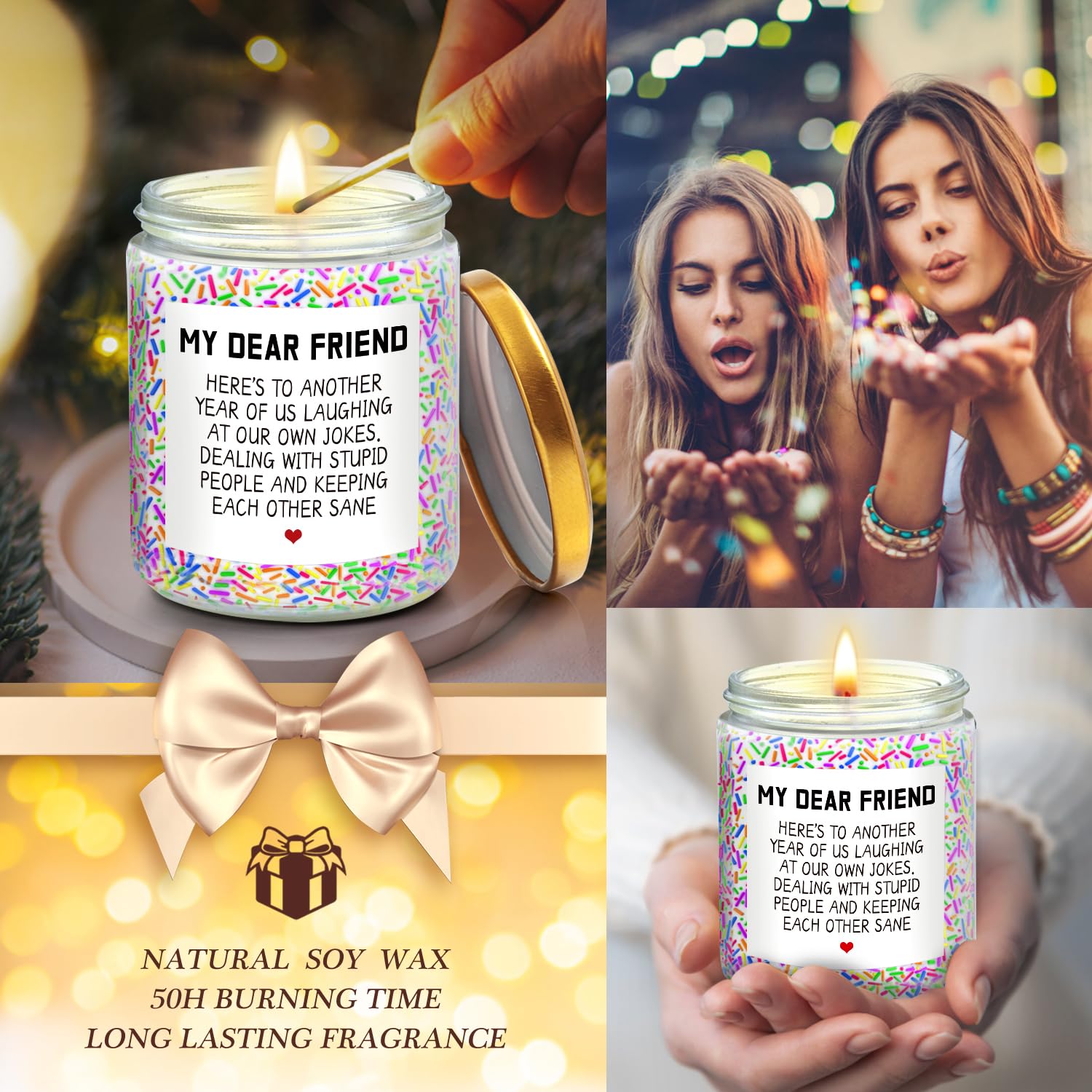 Birthday Gifts for Women, Happy Birthday Candle, Sister Birthday Gifts Ideas LOTICONAAu supplements