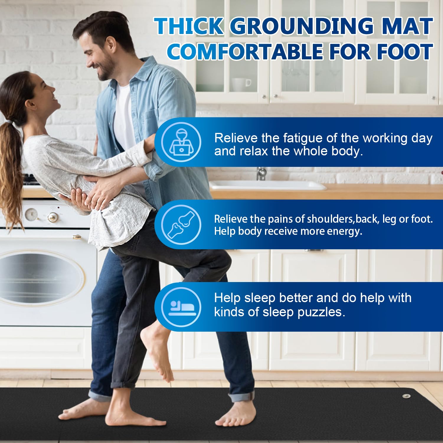 Grounding Mat for Bed, Desk, Floor, Grounding Pad for Better Sleep, Health, Pain Relief, Grounding Mat MEIMINGAu supplements