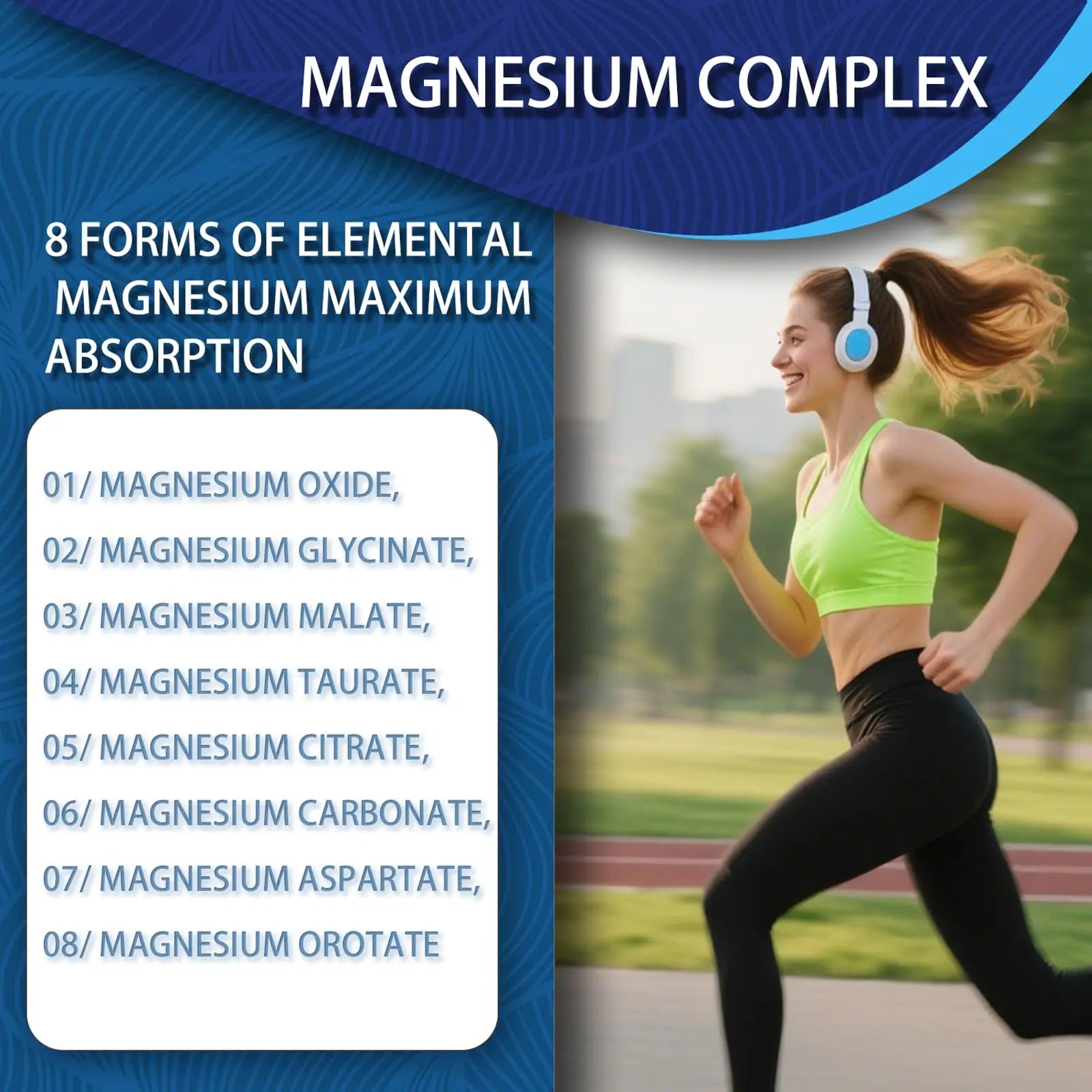 Magnesium Complex 1000mg with 8 Forms – Glycinate, Citrate, Malate, Taurate for Absorption – Supports Bone, Muscle, Energy & Recovery – Vegan, Non-GMO, 90 Capsules (1) alzclippnz supplements