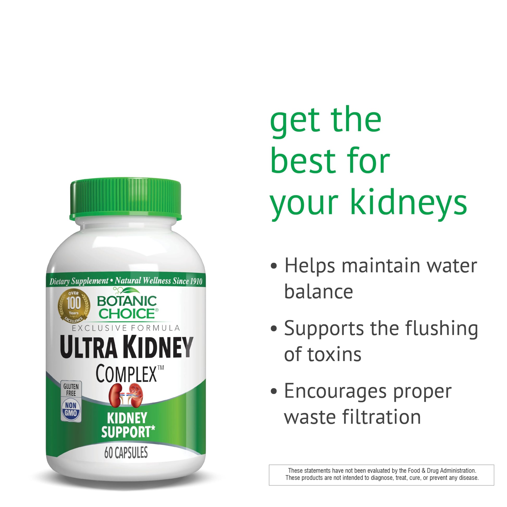 Botanic Choice Ultra Kidney Complex - Optimal Kidney Support with Milk Thistle, Green Tea & More- 60 Capsules Botanic ChoiceAu supplements